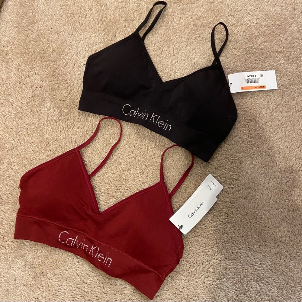❌SOLD❌NWT bundle Calvin Klein bras bralettes small